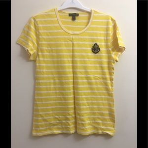 JCREW ANCHOR PAINTER TEE YELLOW WHITE STRIPED